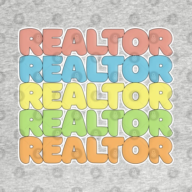 Retro 70s Styled REALTOR Typographic Design by DankFutura